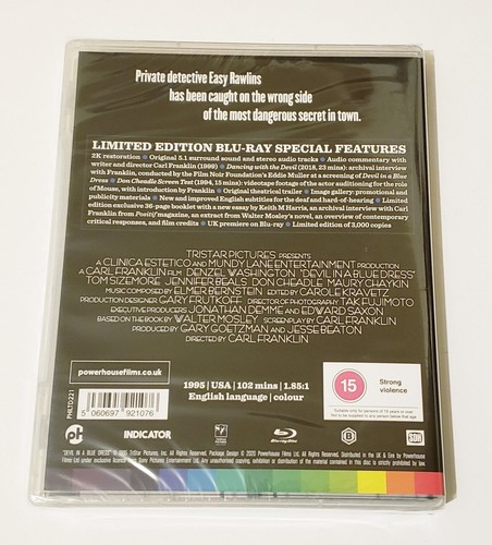 NEW Devil in a Blue Dress 1995 BLU-RAY Indicator Limited Ed. Region B W/ Booklet - Foto 2 di 2