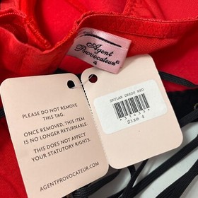 Agent Provocateur Skylar Red Corset Dress AP4 Large NWT
