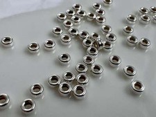 20 pcs- 3.2mm Roundel Spacer Bead 1.3mm hole size Sterling Silver .925 P2013 