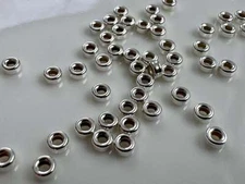 20 pcs- 3.2mm Roundel Spacer Bead 1.3mm hole size Sterling Silver .925 (P2013)