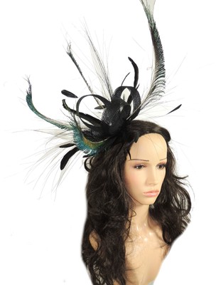 Olive Green Fascinator Hat for weddings//ascot//proms with Headband C3