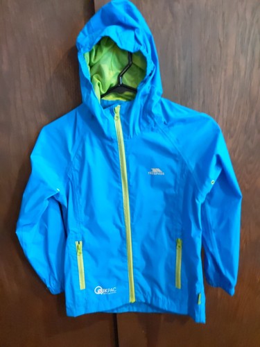 Trespass Kids Youth Childs 7/8 Lightweight Waterproof Qikpac Jacket Packaway