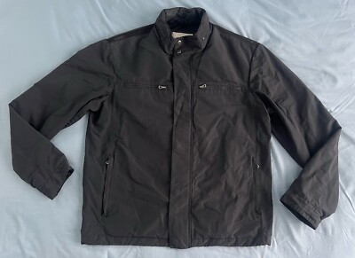 GEOX Respira Mens Light Windbreaker Jacket Black US Size 48 Roll Away Hood