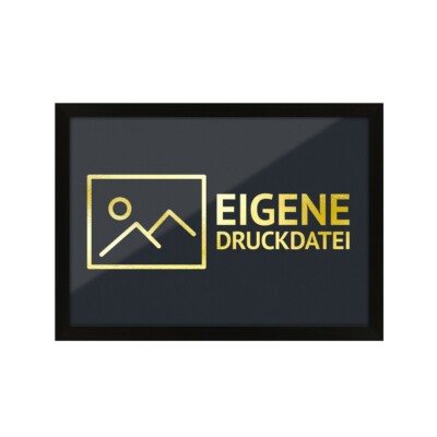 Personalisiertes Kunstdruck Poster Heißfolienprägung Gold Eigene Druckdatei quer