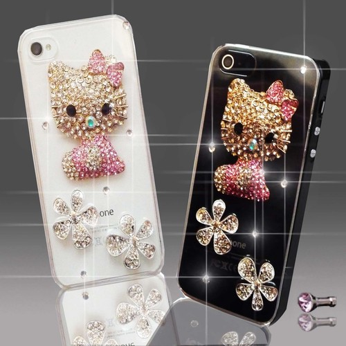 NEU DIAMANTE HELLO KITTY DIAMOND CASE COVER 4 SAMSUNG iPHONE GESCHENK HANDYS