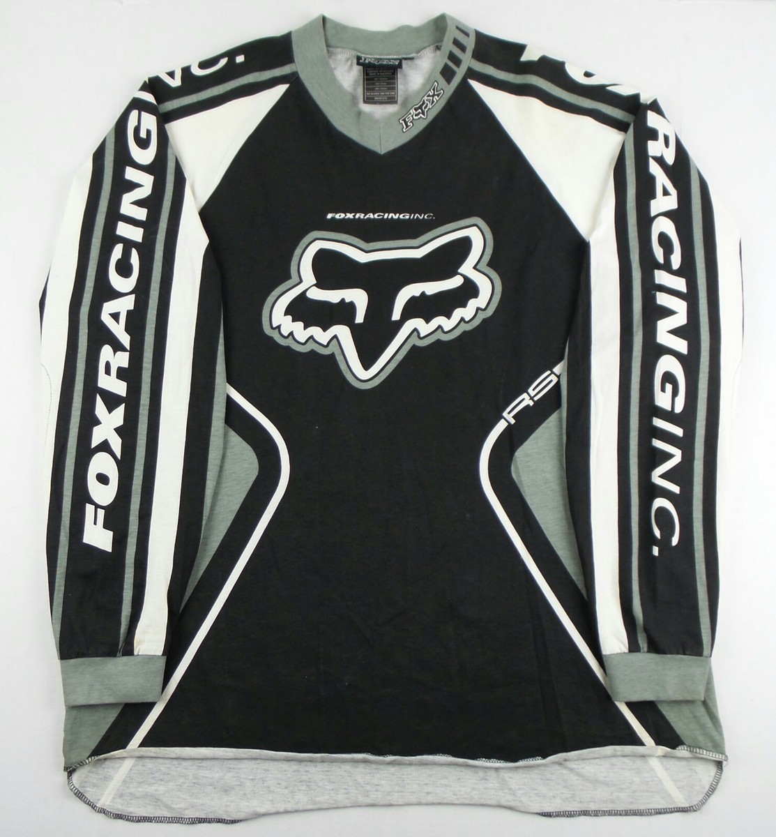 【1996年製】FOX RACING モトクロス シャツ サイズL ビンテージ Vintage 90s fox racing motocross cycling 1996 half zip small