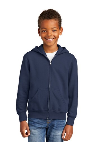 Port & Company PC90YZH Youth Cotton/Poly Core Fleece Full-Zip Hoodie Sweatshirt - Picture 12 of 22