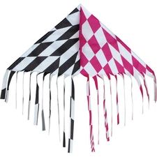 Pink / Black Opt Stripe Fringe Delta Single Line Winder String..7...... PR 17101