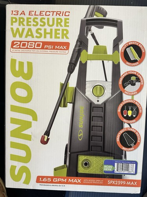 #ad SunJoe Electric Pressure Washer SPX2599 1.65 GPM 2080 psi NIB $135.99