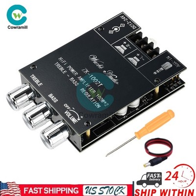 100W*2 2-Channel Bluetooth Audio Power Amplifier Module Bass Treble Adjustable