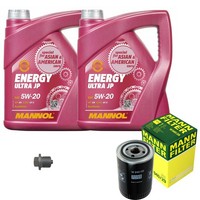 MANN-FILTER Inspektionspakete Mannol 10 L Energy 5W-20 FüR Porsche 911 Cabriolet