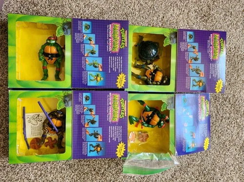 Vintage Teenage Mutant Ninja Turtles Mutations 1992 Set of 4 With Boxes(Used)