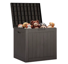 31 Gallon Resin Deck Box,Waterproof UV Resistant Outdoor Storage Box for Garden