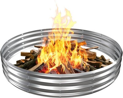 Large Metal Fire Pit Ring/Bonfire Fire Ring- 6 FT Diameter, 0.7 MM Thick,1 Ft Hi