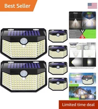 Elegant 6-Pack Solar Wall Lights with PIR Motion Sensor - Waterproof & Bright