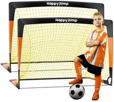 Happy Jump Soccer Goal 7'x5', 6.6‘x3.3', 5'x3.6', 4'x3', 3'x2.2' Soccer Ne