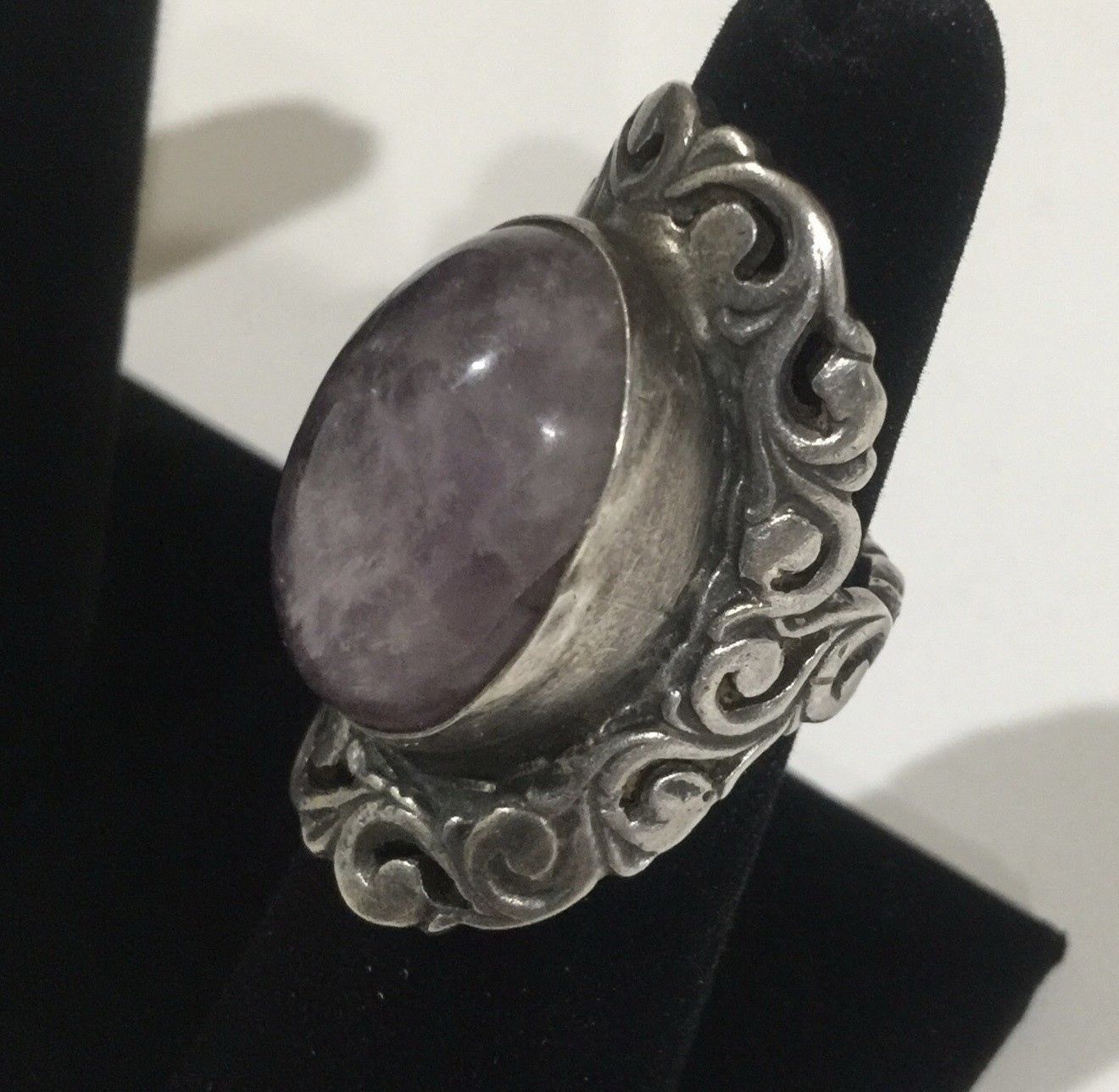 Sterling Silver Ring Intricate Scroll Taxco Mexic… - image 1