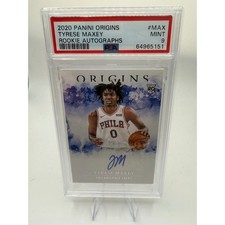 2020 Panini Origins Tyrese Maxey Rookie Autographs PSA 9 Mint NBA Card