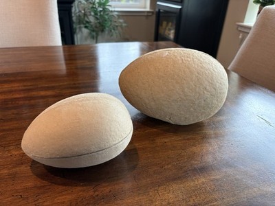 New Old Stock Vtg 2 Lg Paper Pulp Easter Eggs For DIY Painting/Decorating Crafts