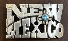 VTG. Supersmith Inc. Sterling Silver Cut Out New Mexico Belt Buckle - 74.1 g