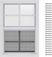 Windows Chicken Coop W/ Screens Aluminum Exterial Window Replacement Playhouse