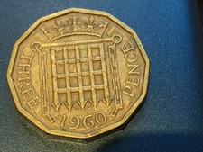1960 Elizabeth II British Threepenny 3d
