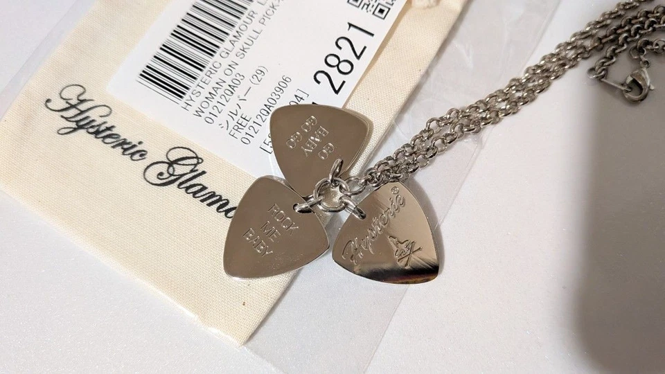 Glamour Histérico Mujer en Calavera Guitarra Pick Collar Colgante Joyería - Nuevo Japón Foto 3 de 4