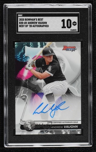 2020 Bowman's Best Best of 2020 Auto Andrew Vaughn #B20-AV SGC 10 GEM Auto