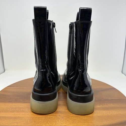Botas Jeffrey Campbell Chelsea con cremallera para mujer talla 7 charol sin mangas negras - Imagen 6 de 15