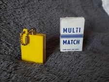 Ancien briquet multi match en boite neuf de stock jaune vintage 