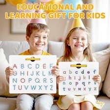 Double Sided Magnetic Letter Board ABC Tracing Uppercase Lowercase Toddler Toy — image 2