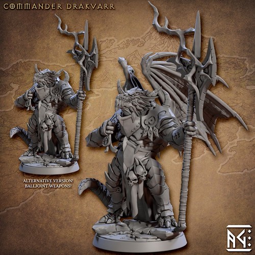 Drakonische Geißel von Artisan Guild 3D gedruckte DnD Pathfinder Minis - Bild 4 von 44