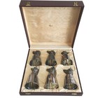 GUCCI Goblet Mug Animal Head Silver Plated 6Pcs Set Vintage w/Box X2