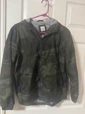 GAP Kids Camo Hooded Windbreaker Jacket XXL Regular Zip Up