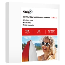 Lot Koala Double Sided Matt Photo Paper 12x12 66lb Inkjet DIY Scrapbook, Craft