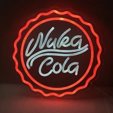 16"x16" Nuka Cola Drink Vivid LED Neon Sign With Dimmer USB Powered Light Lamp