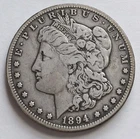 1894-S Morgan Silver Dollar $1 - Fine Details, San Francisco Mint