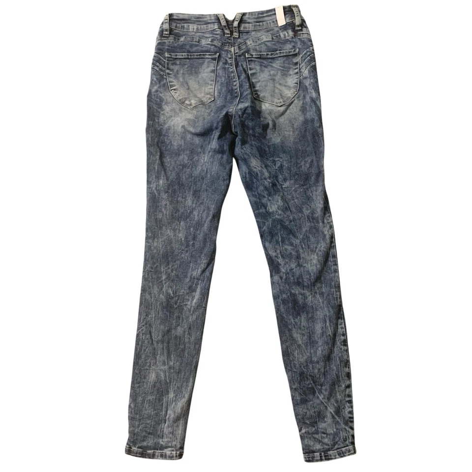 Pantalones de mezclilla YMI 11/30 (26x28) para jóvenes azul lavado a la piedra lujo ajustados elásticos grunge skate Foto 2 de 4