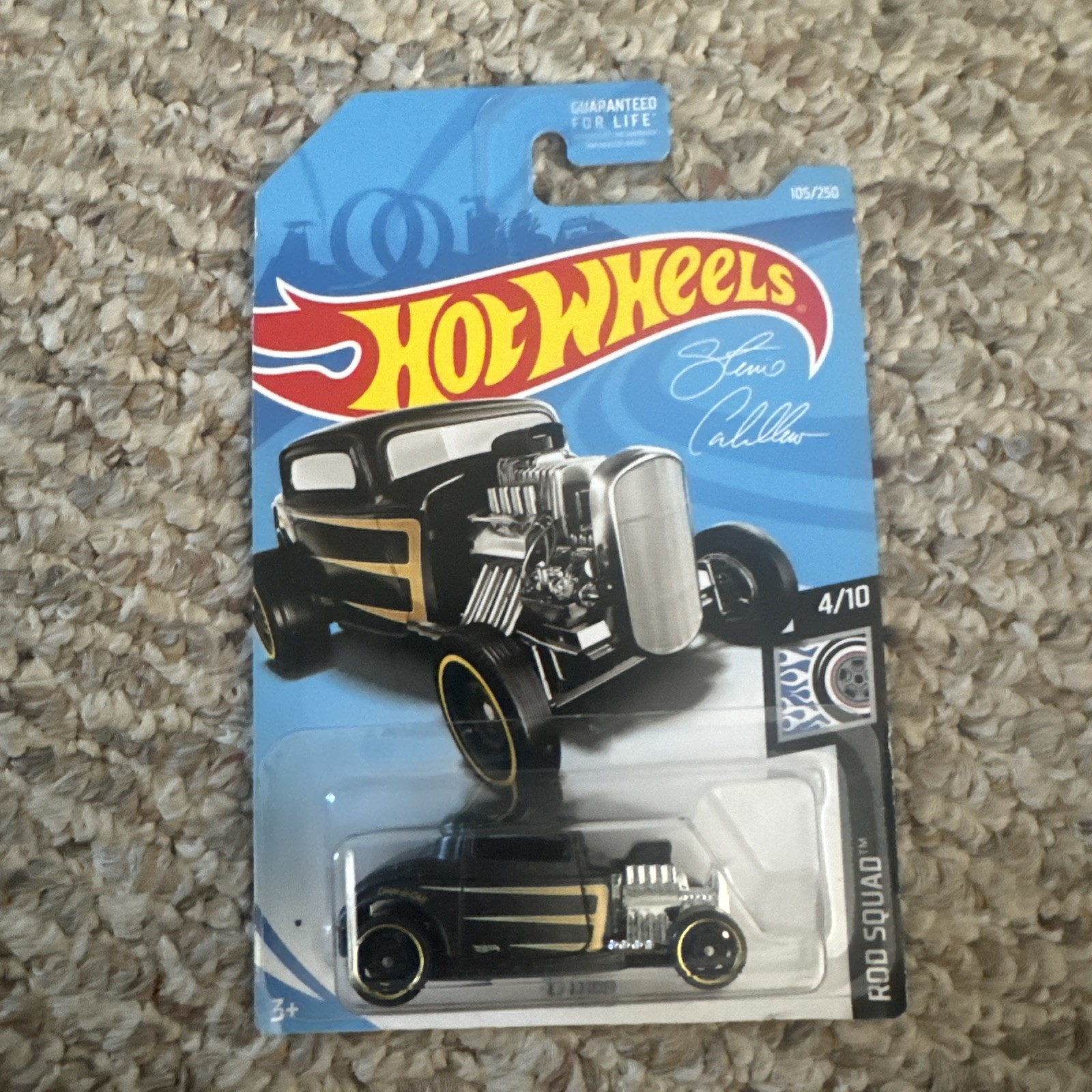 HW HOT WHEELS 2019 HW ROD SQUAD #4/10 '32 FORD BLACK HOTWHEELS VHTF