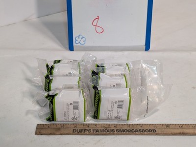 Lot of 8 Ortronics OR-404TJ2 TracJack SMB 2-port surface mount box, fog white