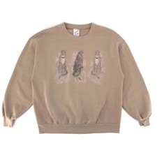 90s cheetah graphic crewneck sweatshirt 1990s vintage
