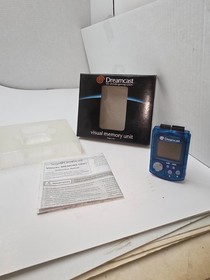 WORKING Sega Dreamcast Clear Blue VMU OEM Visual Memory Unit NEW BATTERY'S  #H9