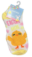 NWT Happy Easter Low Cut Socks Size 5-9 Yellow Peep Chick