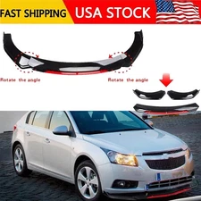 Front Bumper Lip Spoiler Splitter Body Kit glossy Black For Chevrolet Cruze