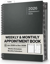 Dunwell Daily Planner 2026, 8.5x11 Appointment Book, 15-Min Hourly Schedule, Jan