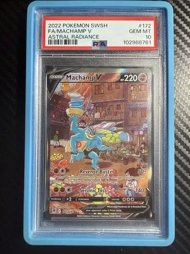 Pokemon Machamp V 172/189 Astral Radiance Full Art Holo Rare GEM MINT PSA 10