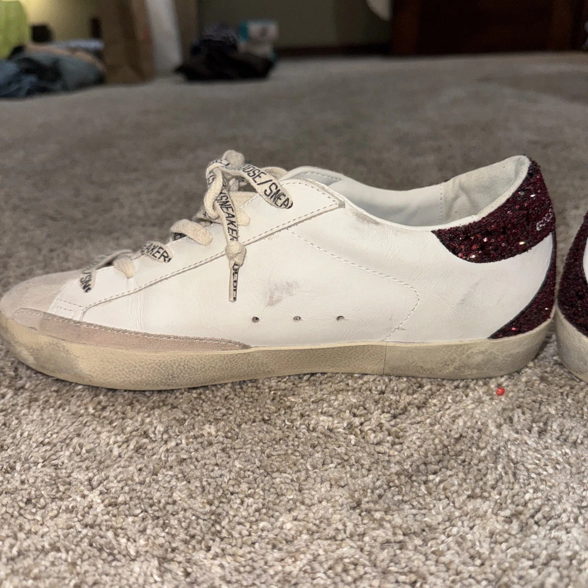 Серебристая спортивная обувь Golden Goose Glitter для женщин