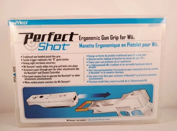 Nyko Perfect Shot Gun for Nintendo Wii Controller Grip Brand New Sealed - Image 2 of 2