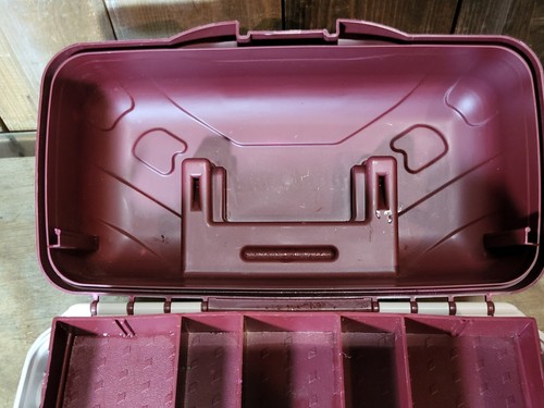 Flambeau Outdoors Classic Series 2 Tray Dividers Tackle Box Maroon USA W1627 - Picture 12 of 17