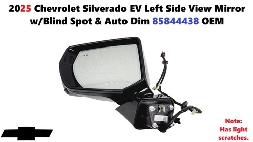 25 Chevy Silverado EV Left Side View Mirror w/Blind Spot & Auto Dim 85844438